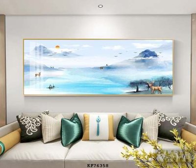 File gốc File tranh hiện đại pha lê gương KF76358 (in lụa) tranh phong thủy