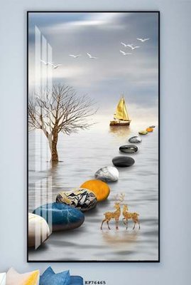 File gốc File tranh hiện đại pha lê gương KF76465 (cho in ấn) từ Filetranh.com