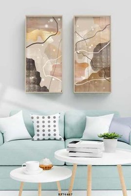 File tranh File tranh hiện đại pha lê gương KF76467 (bản gốc) in lụa dán tường