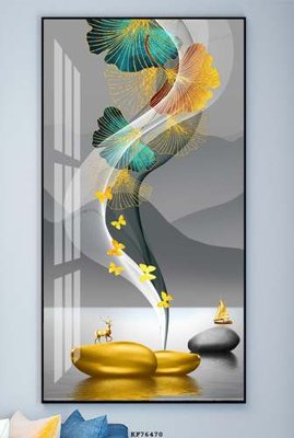 File gốc File tranh hiện đại pha lê gương KF76470 (PNG) nền trong suốt