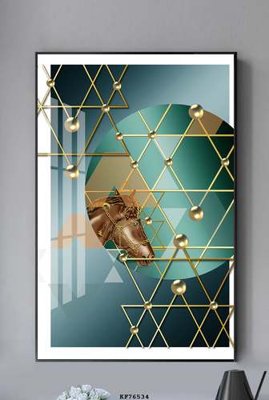 Ảnh gốc File tranh hiện đại pha lê gương KF76534 (siêu chi tiết) để in ấn