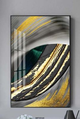 File gốc File tranh hiện đại pha lê gương KF76548 (in lụa) trang trí tường