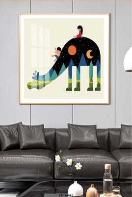 Ảnh gốc File tranh hiện đại pha lê gương KF76691 (siêu chi tiết) để in ấn