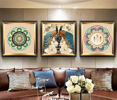 File PSD File tranh hiện đại pha lê gương KF76722 (bản gốc) đã tách nền