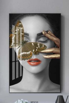 File gốc in tráng gương File tranh hiện đại pha lê gương KF76725 chi tiết