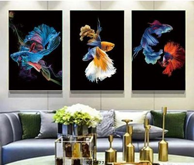 File in trần File tranh hiện đại pha lê gương KF76778 (bản gốc 3D) sống động