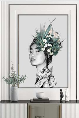 File in trần File tranh hiện đại pha lê gương KF76797 (file gốc) xuyên sáng