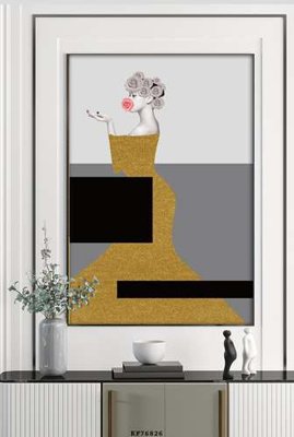 File tranh in tráng gương File tranh hiện đại pha lê gương KF76826 (siêu nét)