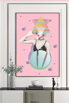 File tranh File tranh hiện đại pha lê gương KF76833 (bản gốc) in canvas