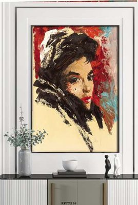 Download file gốc File tranh hiện đại pha lê gương KF77216 (in lụa) hoa lá