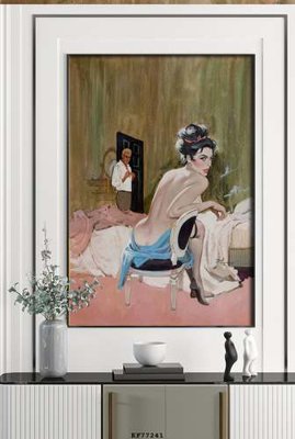 File tranh File tranh hiện đại pha lê gương KF77241 (gốc) in trên kính