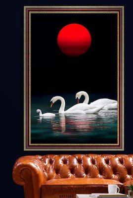 File tranh File tranh hiện đại pha lê gương KF77280 (gốc) chủ đề thiên nhiên