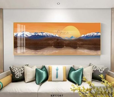 Hình ảnh file gốc in lụa File tranh hiện đại pha lê gương KF77387