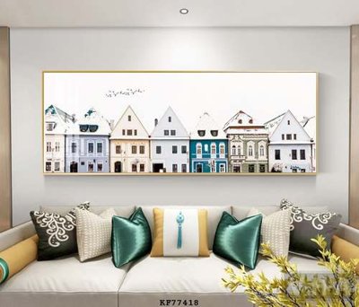 File in trần File tranh hiện đại pha lê gương KF77418 (bản gốc) đại dương