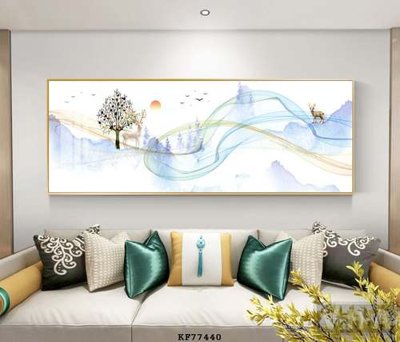 File in trần File tranh hiện đại pha lê gương KF77440 (bản gốc) 5D