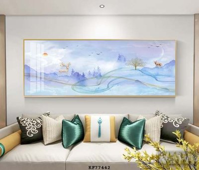 File in lụa File tranh hiện đại pha lê gương KF77442 (tân cổ điển) File tranh hiện đại pha lê gương KF77442