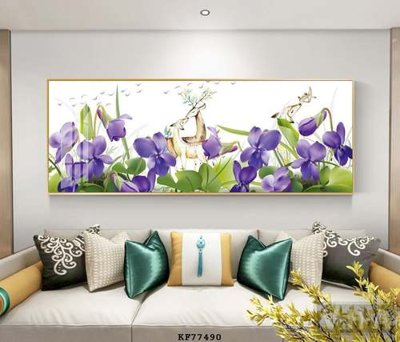 File in ấn File tranh hiện đại pha lê gương KF77490 (bản gốc) cao cấp