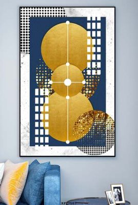 File tranh File tranh hiện đại pha lê gương KF77507 (gốc) phong cách tối giản