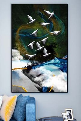 Tải xuống file tranh gốc File tranh hiện đại pha lê gương KF77544 (PSD/TIFF)