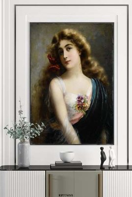 File gốc File tranh hiện đại pha lê gương KF77655 (in lụa) tranh phong thủy