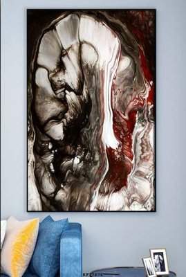 Download file gốc File tranh hiện đại pha lê gương KF77876 (in lụa) hoa lá