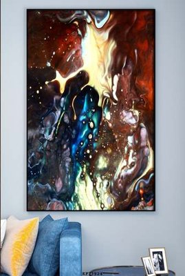 File gốc File tranh hiện đại pha lê gương KF77924 (in mica) cắt laser