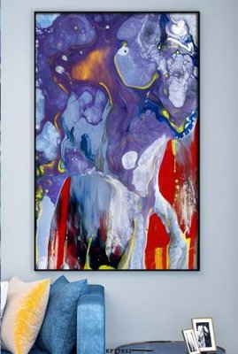 File tranh gốc in trần nhà File tranh hiện đại pha lê gương KF77932 3D