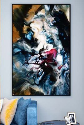 File in trần File tranh hiện đại pha lê gương KF77934 (bản gốc) đại dương