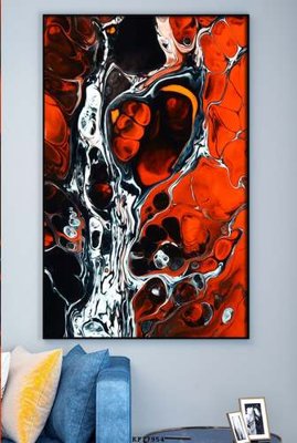 File tranh File tranh hiện đại pha lê gương KF77954 (bản gốc) treo quán cafe