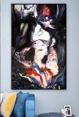 Ảnh gốc File tranh hiện đại pha lê gương KF78001 (độ nét cao) in mica