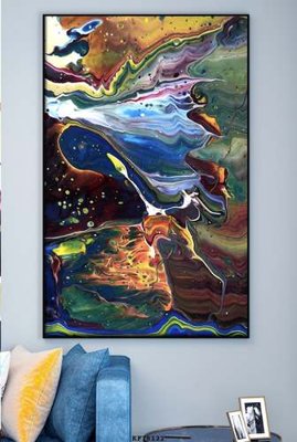 File in lụa File tranh hiện đại pha lê gương KF78122 (chất lượng cao) File tranh hiện đại pha lê gương KF78122