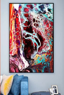 Tải file File tranh hiện đại pha lê gương KF78256 (gốc) chủ đề phong thủy