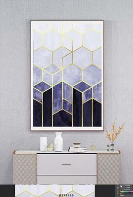 File gốc File tranh hiện đại pha lê gương KF78285 (PNG) không nền chất lượng