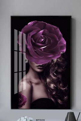 File gốc File tranh hiện đại pha lê gương KF78296 (in lụa) tranh phong thủy