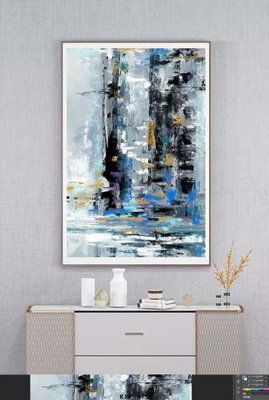 Tải file tranh gốc File tranh hiện đại pha lê gương KF78375 chất lượng cao