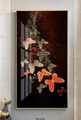 File gốc in tráng gương File tranh hiện đại pha lê gương KF78389 chi tiết