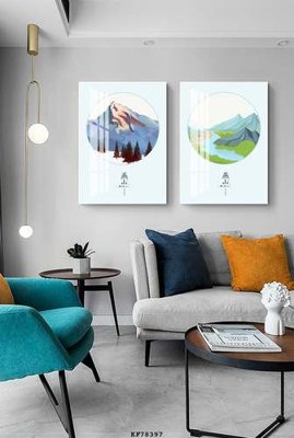 File tranh in mica File tranh hiện đại pha lê gương KF78397 (độ phân giải cao)