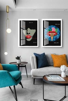 File tranh File tranh hiện đại pha lê gương KF78419 (gốc) phong cách tối giản