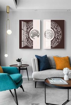 Download file gốc File tranh hiện đại pha lê gương KF78467 (in lụa) hoa lá