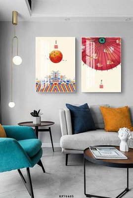 File gốc File tranh hiện đại pha lê gương KF78485 (in mica) làm bảng hiệu