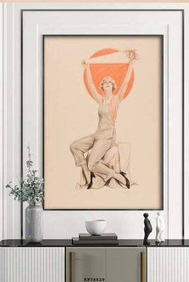 Tải file File tranh hiện đại pha lê gương KF78829 (gốc) chủ đề hoa sen