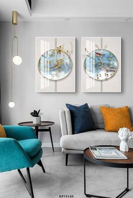 Hình ảnh file gốc in lụa File tranh hiện đại pha lê gương KF79145