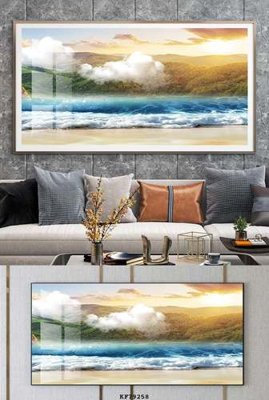 File gốc File tranh hiện đại pha lê gương KF79258 (in lụa) tranh phong thủy