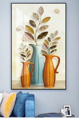 Hình ảnh file gốc in lụa File tranh hiện đại pha lê gương KF79351