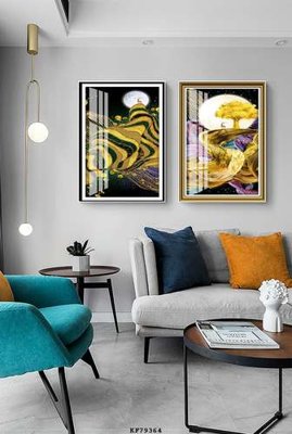 File ảnh File tranh hiện đại pha lê gương KF79364 (gốc) cho trang trí nhà hàng