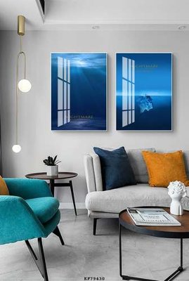 File in trần File tranh hiện đại pha lê gương KF79430 (bản gốc) bầu trời