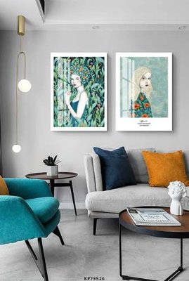 File tranh File tranh hiện đại pha lê gương KF79526 (bản gốc) treo quán cafe