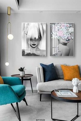 File in ấn File tranh hiện đại pha lê gương KF79588 chuyên nghiệp