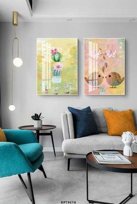 File in lụa File tranh hiện đại pha lê gương KF79674 (phong cảnh) File tranh hiện đại pha lê gương KF79674