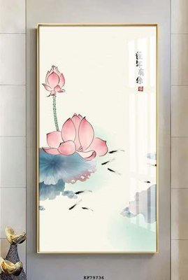 File tranh File tranh hiện đại pha lê gương KF79736 (gốc) chủ đề thiên nhiên